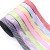 10Yards/roll Lattice Plaid Ribbons Polyester DIY Handmade Bow Ribbon for Sewing Fabric Wedding Decoration Gift Flower Wrapping