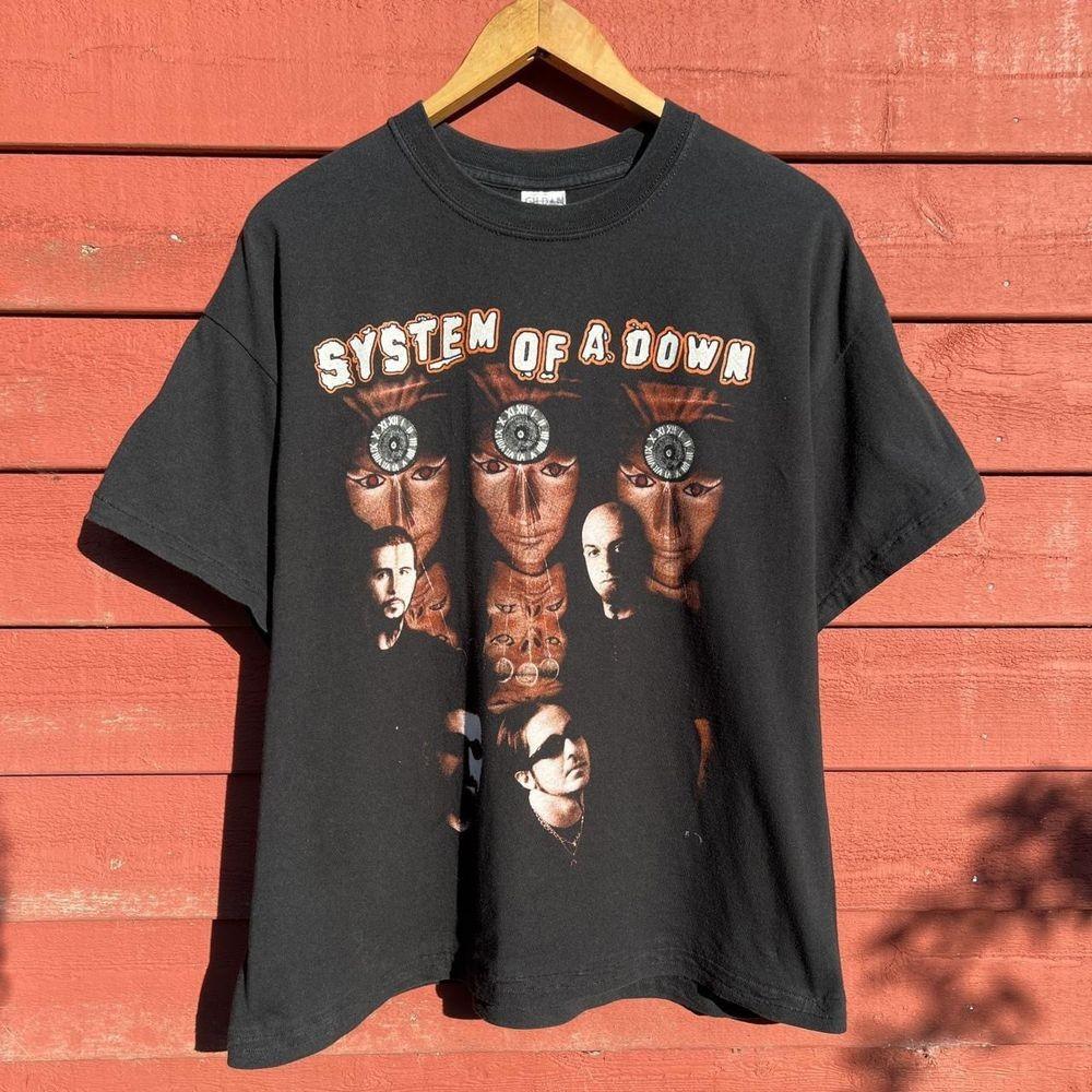 System Of A Down Mezmerize Retro Style Band Black Unisex Shirt Vtg WA1260