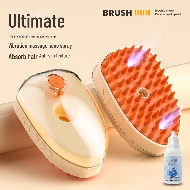 Electric Pet Massage Comb: Anti-Flyaway, Detangling Bath Brush for Cats