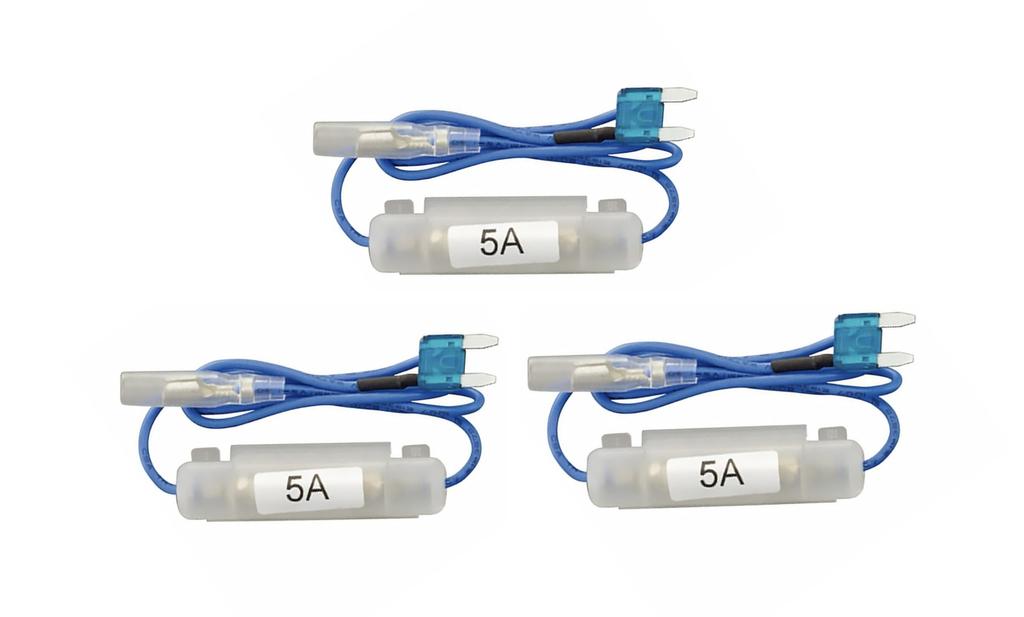 E & K726 Fuse Power Outlet 3 Pcs Set DC 60W DC 24V 120W Fuse Replacement (Mini Flat Fuse)