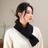 Soft Neck Thermal Warmer Solid Color Cross Short Scarf Fashion Knitted Scarf  Autumn Winter