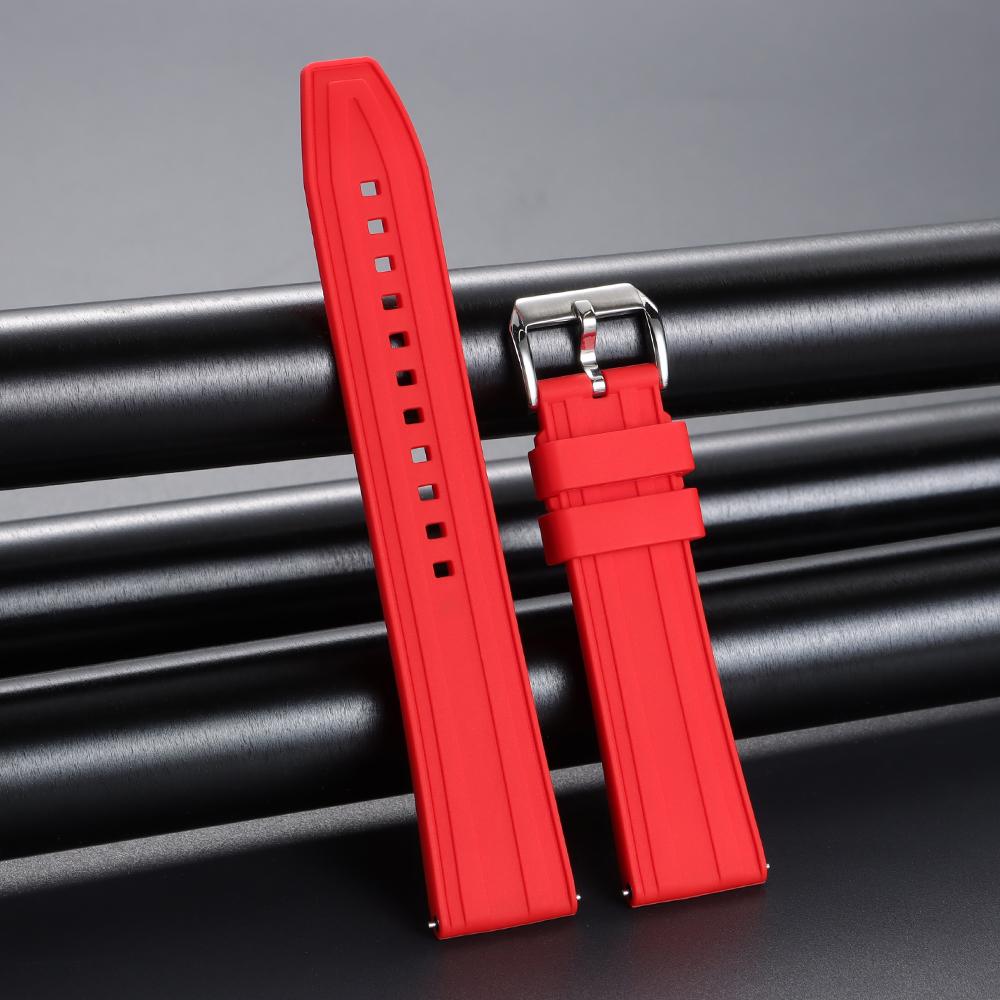 20 22mm Gummi-Uhrenarmband Universelles Armband für Rolex Weiches Silikon Wasserdicht Schnellverschluss Armband Uhrenzubehör