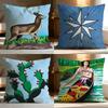 Popular BBingo Lotteryer Cushion Cover Soft Washable Pillow Case Multi-Scene for Couch Bed Travel Office Use