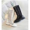 Kids Girls Boys Ankle Boots Openwork Side Zip Flat Booties Casual Rubber Sole