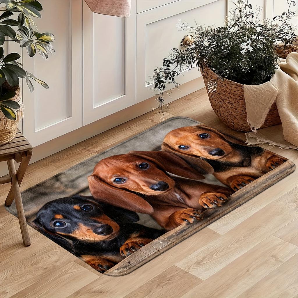 Dachshund Dog Kitchen Mat Decor Anti-slip Corridor Balcony Laundry Room Rugs Bathroom Anti-slip Foot Mat Bedroom Floor Mat Decor