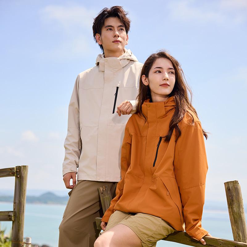 

Unisex Softshell Fleece-Lined Waterproof 3-in-1 Windbreaker for Spring, Autumn, Winter M (Women 50-57.5kg, Men 50-55kg)