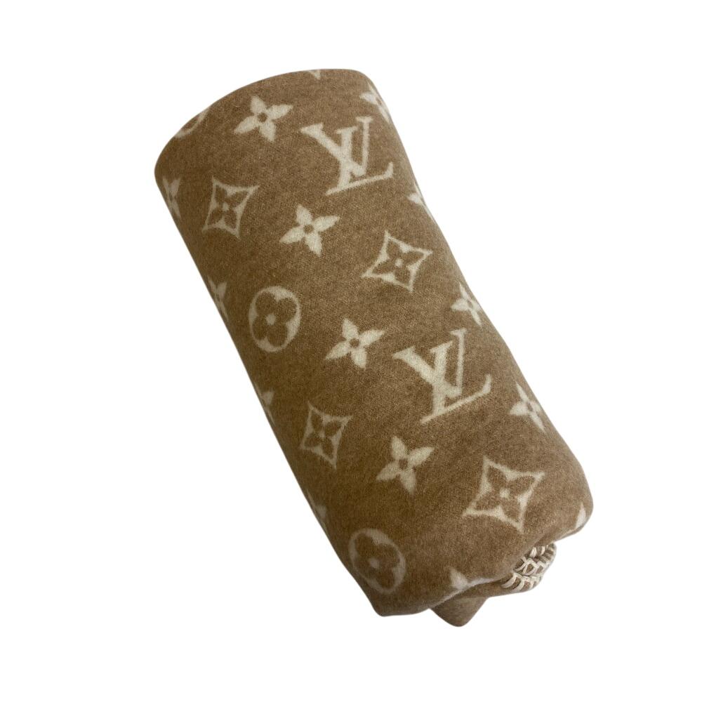 

LOUIS VUITTON плед вовняний Pred Neo Monogram шарф бежева вовна Жіночий Вживаний