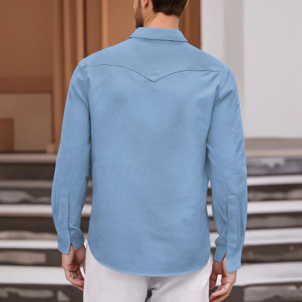 Men'S Fashionable Lapel And Shoulder Length Short Sleeved Casual Top