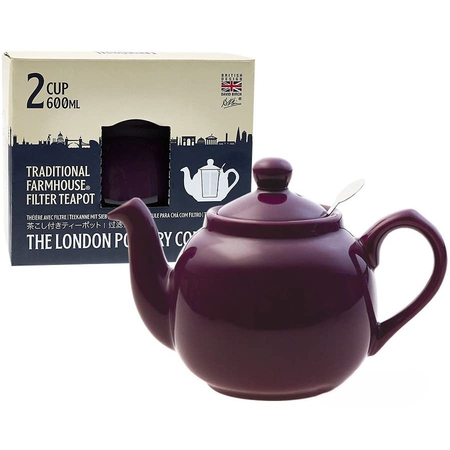 This 600ml teapot from the home of authentic British black tea is crafted from Italian plum and features a charming rounded stoneware design. It