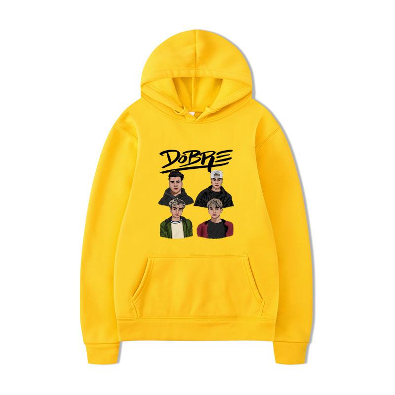 Autumn Winter DOBR Letter Print Men's Hoodie Vintage Unisex Pullover Men Vintage Graphic Hoody Tops Oversize Clothing