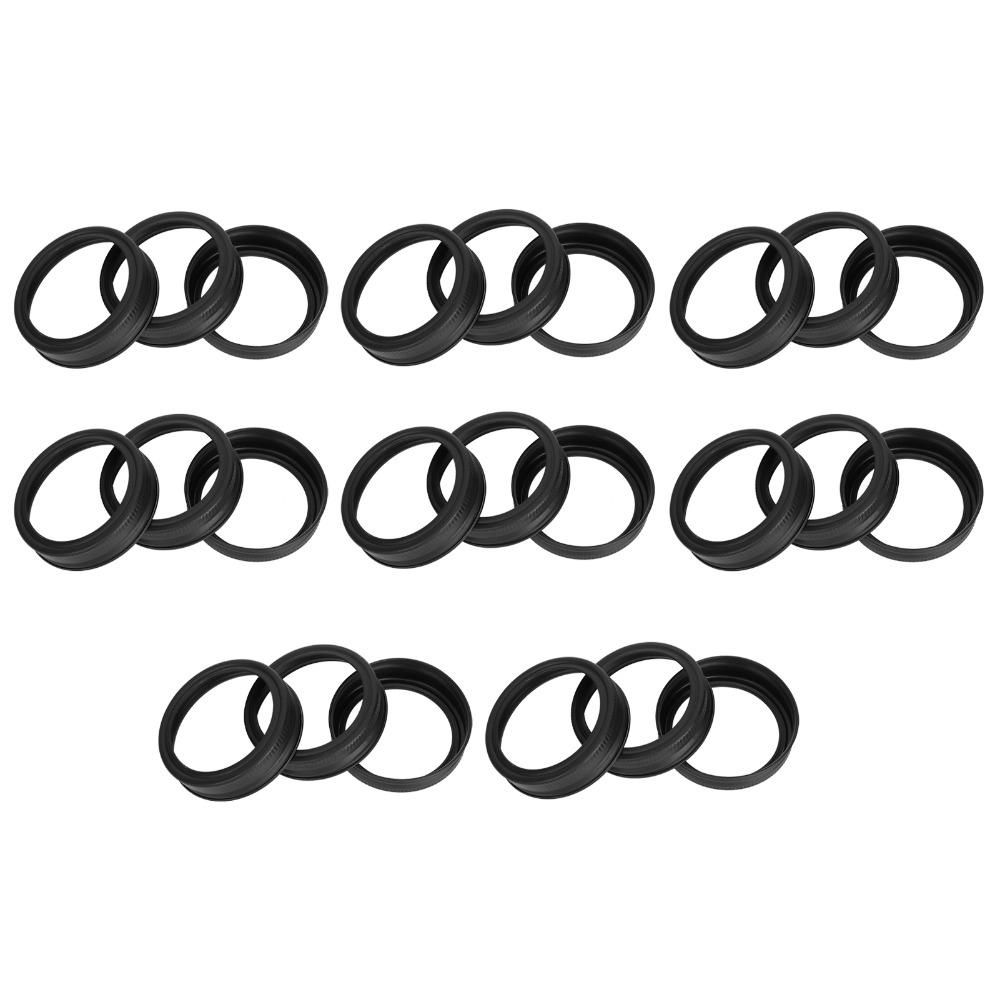 24PCS Matte Black Canning Lids And Rings Iron Material Widemouthed Split Cover  Kitchen Pantry