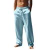 2024 TEMU Men's Breathable Cotton Linen Summer Loose Casual Long Pants