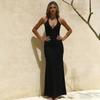European and American Style 2026 Summer New Fashion Pure Desire Temperament Elegant Low-cut V-neck Sleeveless Vest Dress