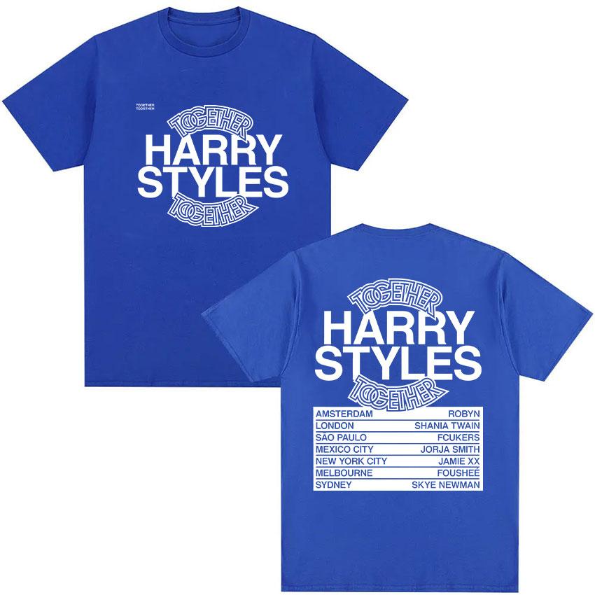 Harry Styles Together Tour 2026 T-shirt con Fantasia Uomo Hip Hop Pop Moda Lusso T-shirt Casual Cotone T-shirt Street Wear Y2K