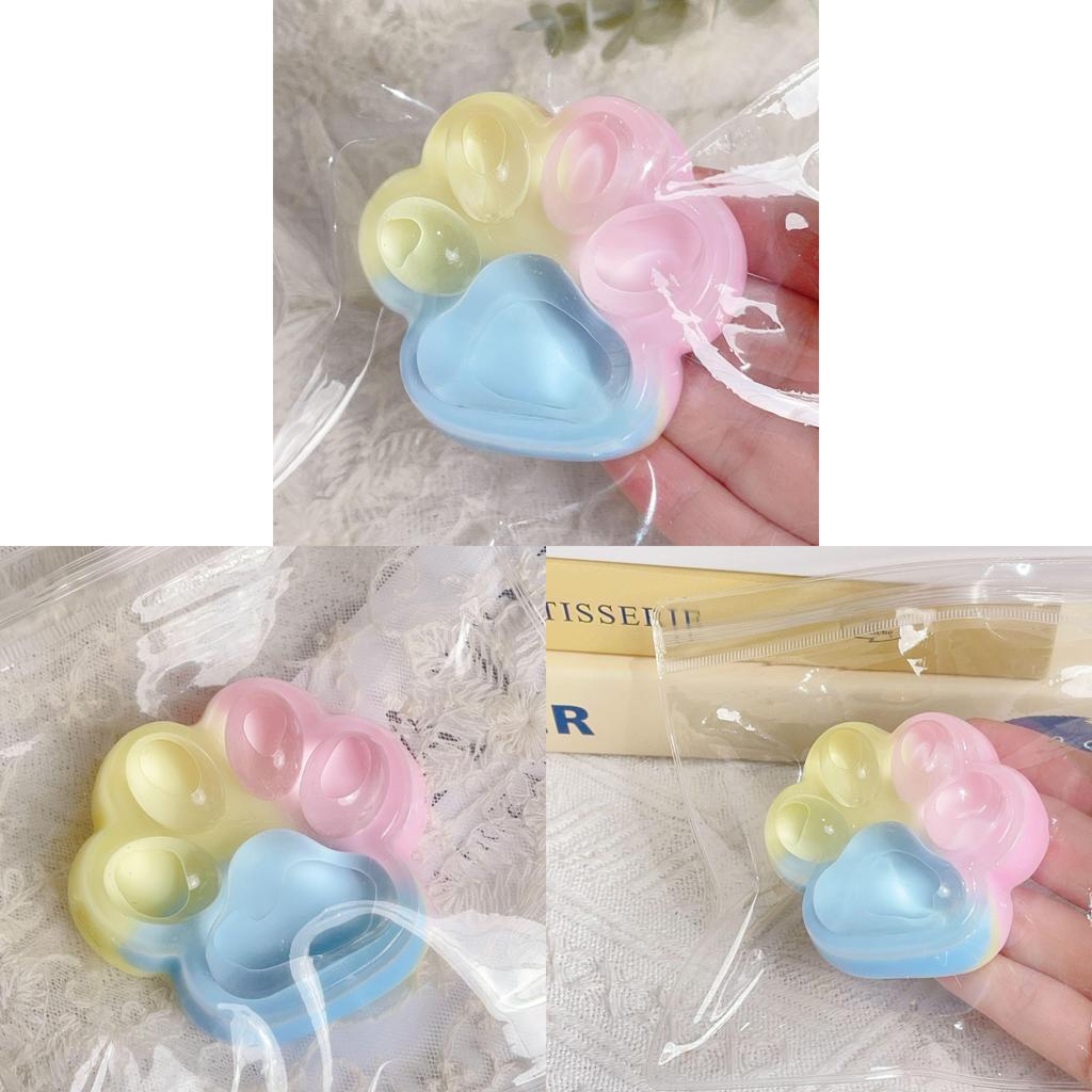 Rainbow Cat Paw Stress Relief Toy With Tpr Material For Kids And Adults