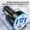 Car Charger 66W 8 Ports Fast Charging PD QC3.0 4 USB 4 C Car Phone Charger Adapter With Voltage For iPhone Samsung Huawei Xiaomi