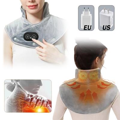 Electric Shoulder Neck Heating Pad Massage Hot Compress Cervical Tool Three Gear Adjustable for Shoulder Neck Back Heated Warmer