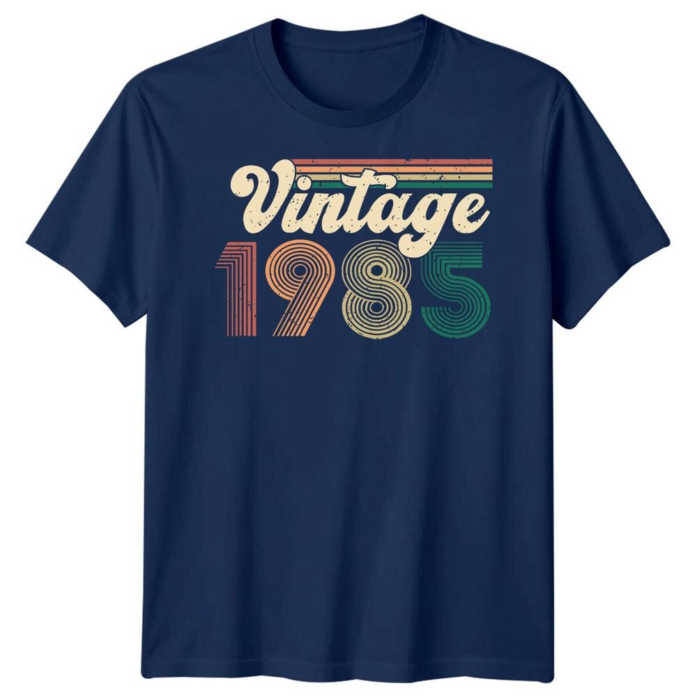 

Personalised Vintage 1985 Birthday Retro Style Mens T-Shirt Womens Tee Graphic M