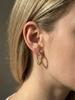 Fashion Stainless Steel Gold Plated Earrings Multi Style Size Hoop New Design Hypoallergenic Gold Plated Irregular Earring