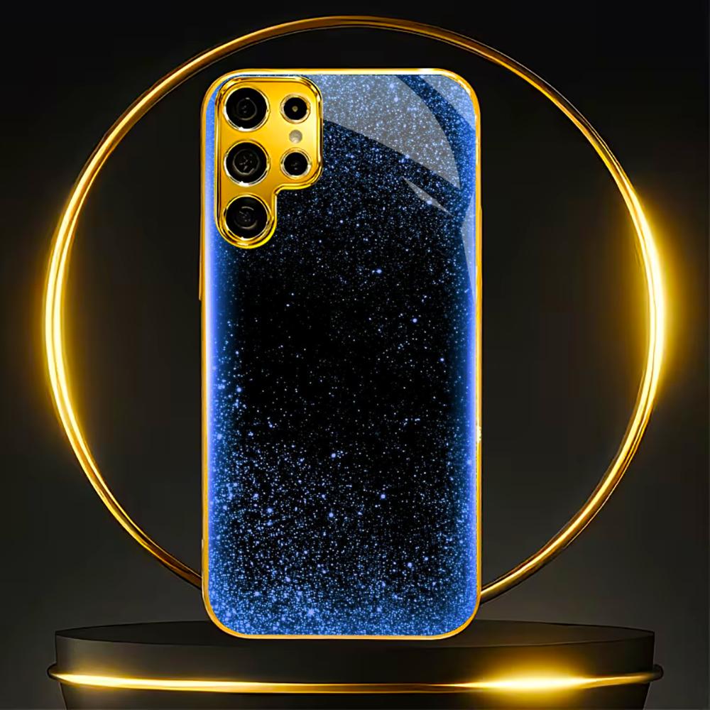 

Blue Gold faddish cellphone new Bestseller model PhoneCase Glass PhoneCase for Samsung Galaxy S26 S25 S24 S23 S22 FE,Ultra,Plus GalaxyS25