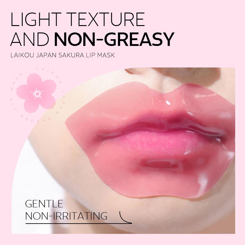 3/5/10 PCS LAIKOU Cherry Blossom Lip Mask 6g Lip Care Moisturizing Nourishing Lip Patch