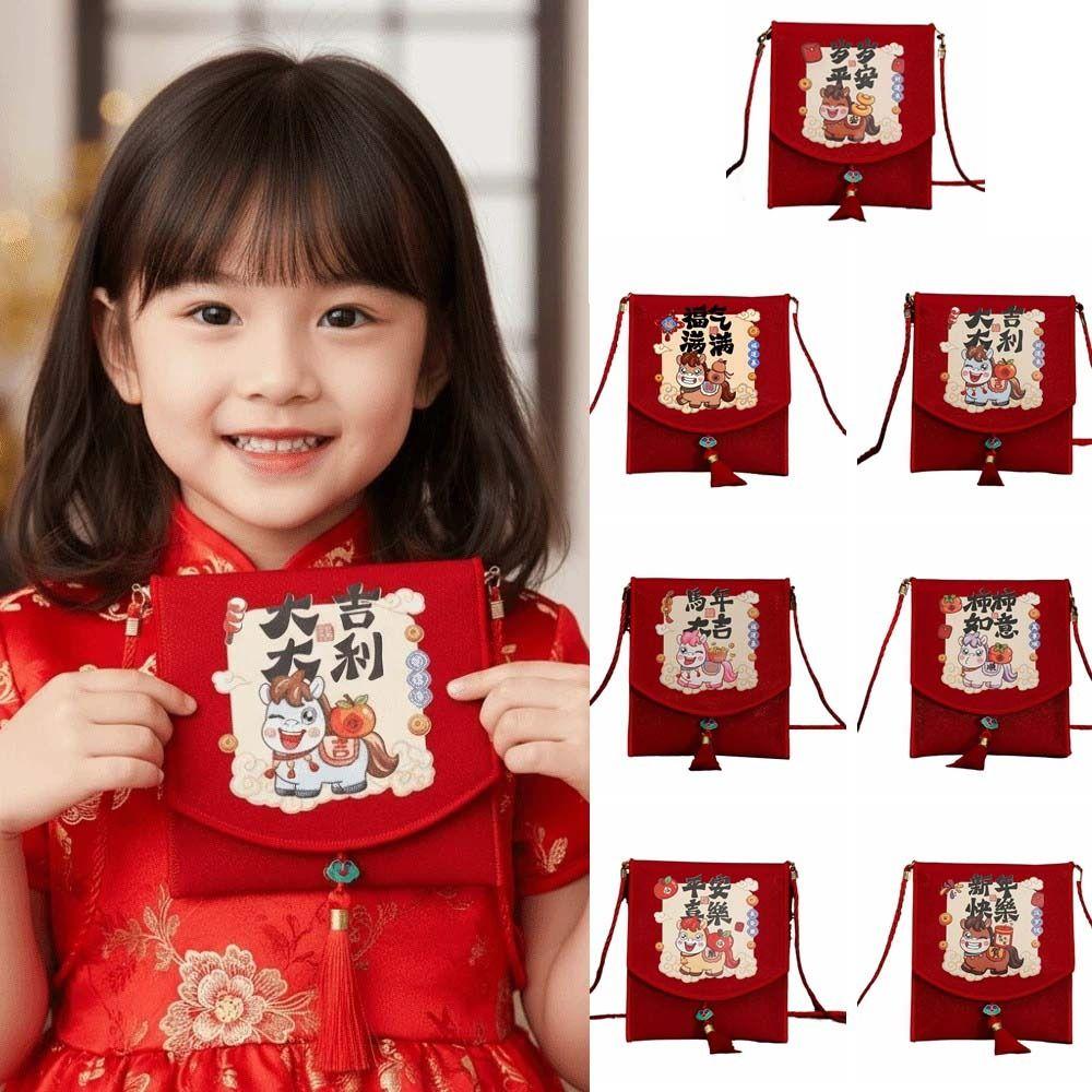 Tassels Spring Festival Red Envelope Traditional God of Wealth Red Pocket  Lunar New Year Gifts