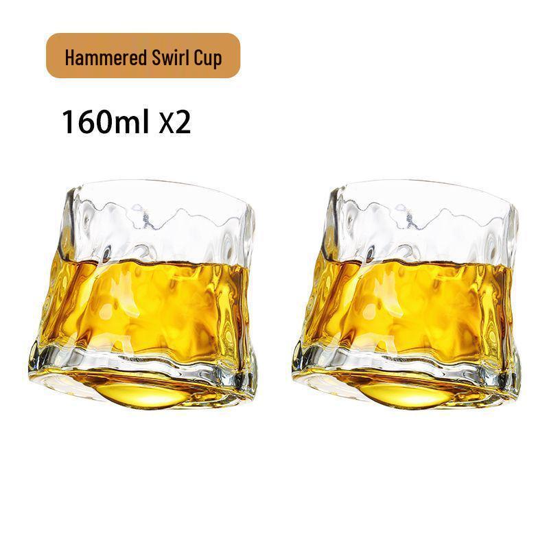 Otočná sklenice na whisky: Gyro Dekompresní Kladívkový Design