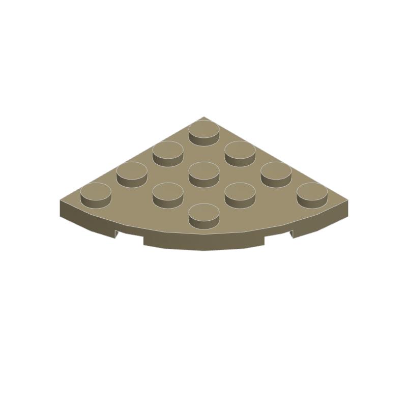 10 KUSŮ 30565 1Deska Kulatý Roh 4 x 4 Kostka Moc Barva Kompatibilní s Kostkami DIY Dětská Hračka Montážní Díl
