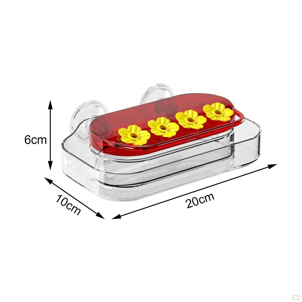 Window Hummingbird Feeder Bird Water Station Reusable Compact Strong Suction Cups Humming