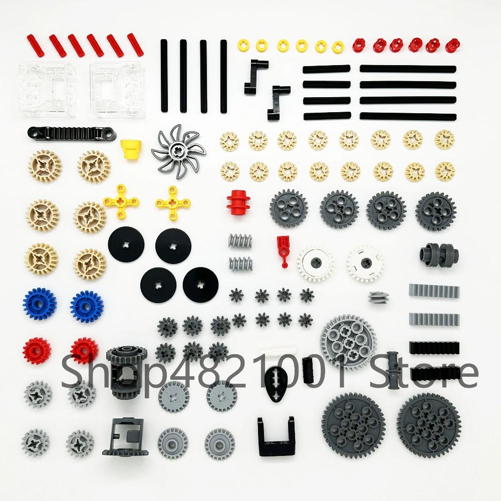 High-Tech Technical Parts Pin Beam Liftarm Axle Connector Panel Gear Car Motorcycle Building Blocks Bricks Technology Set Toys