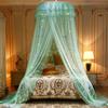 Acetate Fibre Mosquito Net Solid Color with LED light Princess Bed Canopy Canopy Curtains Easy Installation Dome Bed Netting