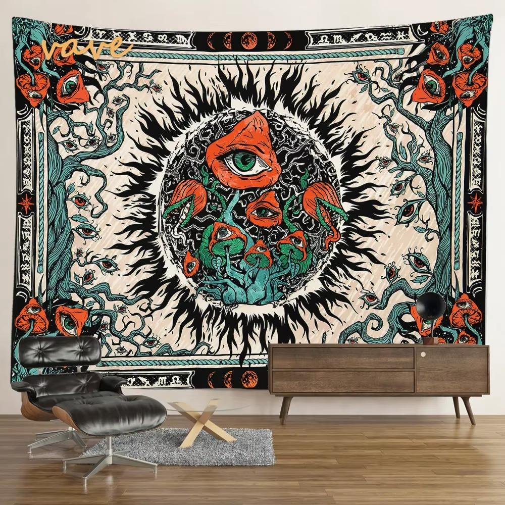Sun Moon Tarot Tapestry Wall Hanging Bohemian Style Witchcraft Astrology Cloth Fabric Tapestry Flag Living Room Background Cloth