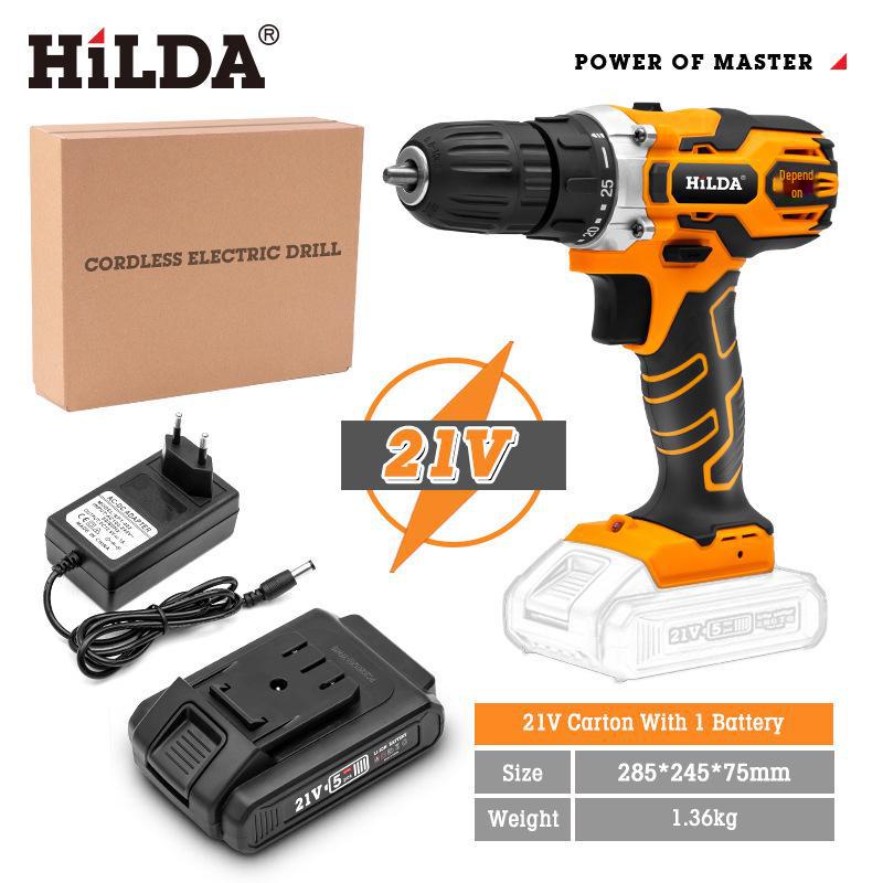 Hilda Rechargeable Lithium Multi-Function Impact Drill and Screwdriver