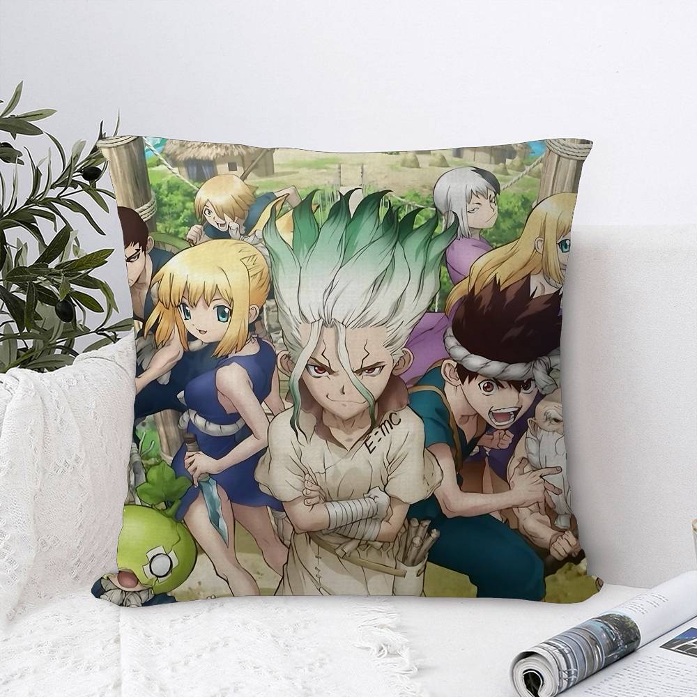 Anime Dr S-STONE-E Cushion Cover Inches Farmhouse Decor Home Throw Pillow Covers For Couch Decorations