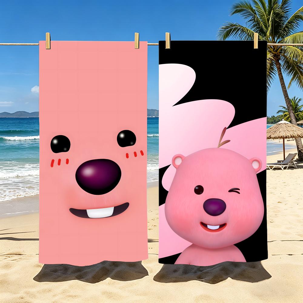 Cartoon Loopy Towel Towel Soft Pool Gift For Travel Gym Shower Cool Camping Quick Dry Sports  Large Beach Towel