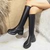Large and Small Tube Tall Boots Female Handsome Personality Versatile Fashion Boots Lightweight and Comfortable Knight Boots Fashion Women's Boots