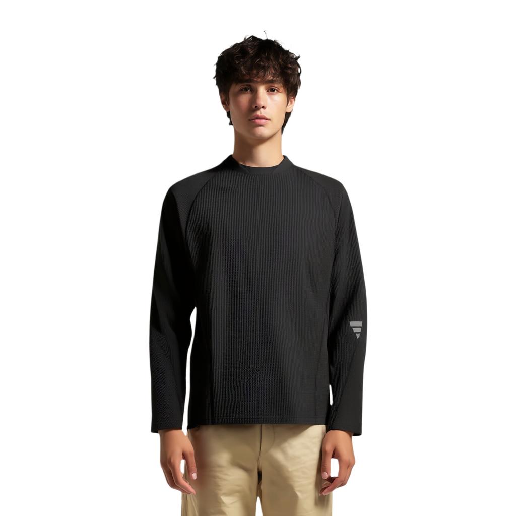 adidas FOS Solid Color Waffle Comfortable Loose Long Sleeve T-Shirt Men Tops KW0109