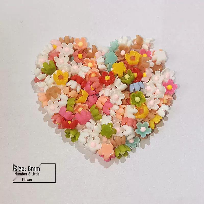 Мини Цветные Пятилепестковые Цветы Украшения для Нейл-Арта - Микс Драгоценных Камней и Аксессуаров