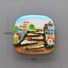 Fridge Magnets South Korean Tourist Souvenir Magnetic Refrigerator Girl Bahamas Beach Boy Indian Taj Mahal Home Decoration Gift