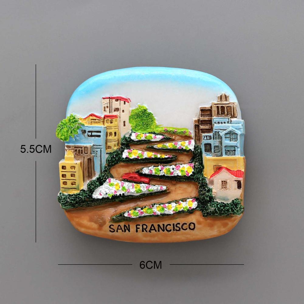 Fridge Magnets South Korean Tourist Souvenir Magnetic Refrigerator Girl Bahamas Beach Boy Indian Taj Mahal Home Decoration Gift