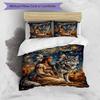 3pcs Custom Name Wolf Native American Spirit Bedding Set Printed Bedding Set Duvet Cover Closure Includes 1 Duvet Cover & 2 Pillowcases Bedroom Decor