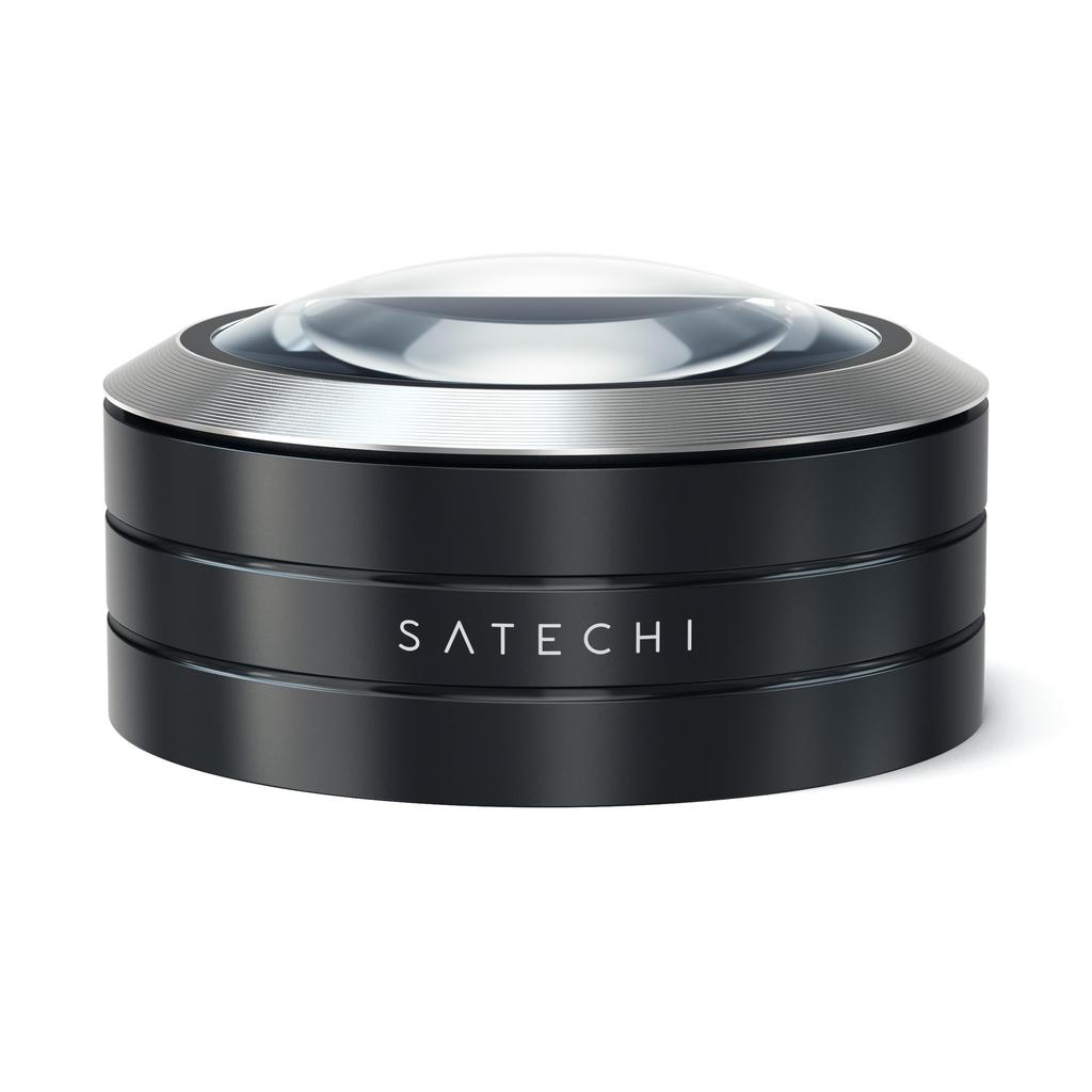 SATECHI ReadMate LED Desktop Magnifier with up to 5x Magnification Carrying Case Included - (Black)