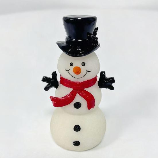 LED Snowman Night Light USB Powered Color Changing Soft Glowing Light Transparent Plastic Christmas Decoration