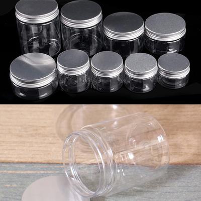 30/50/60/80/100/120/250/500ml Empty Plastic Clear Cosmetic Jars Makeup Container Clear Plastic Jar Face Cream Sample Pot Gel Box