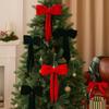 Flocking Large Bow Decor Soft Hanging Bowknot Christmas Bow Decoration  Home Decoration