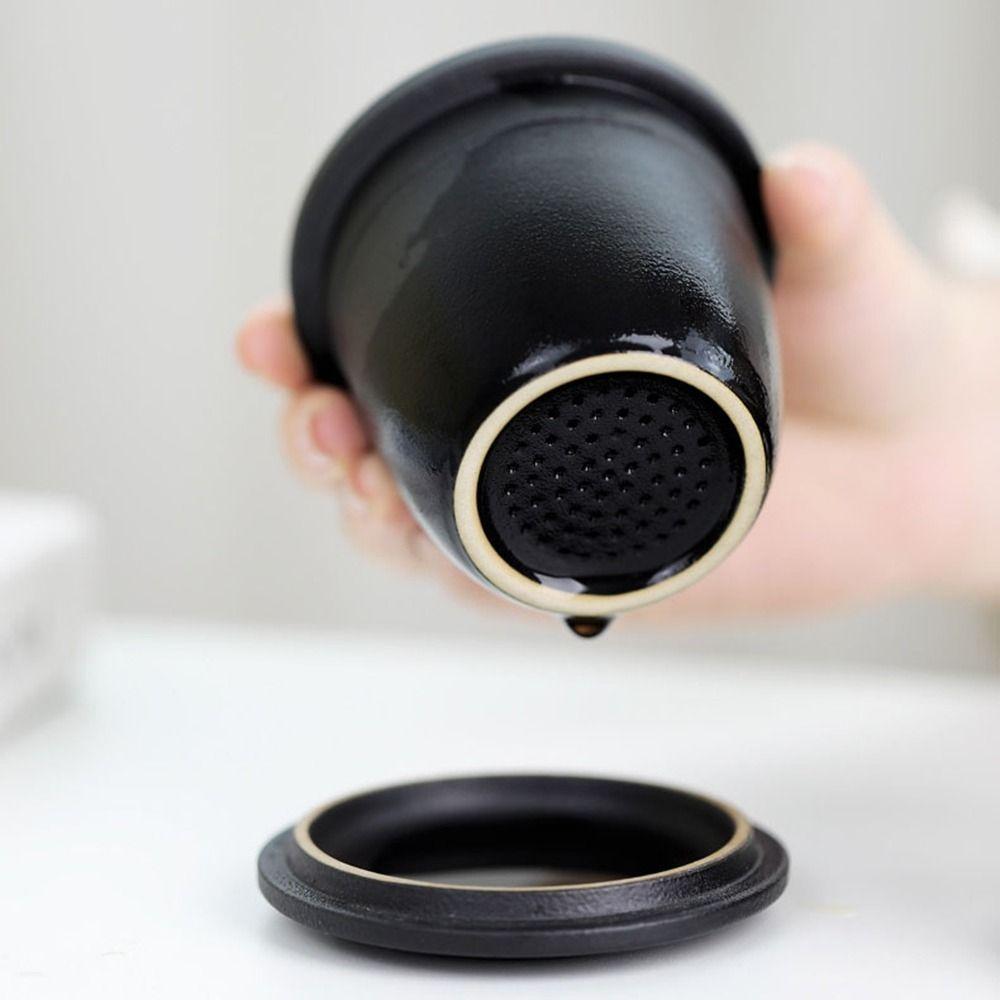 Kung Fu tesett med trehåndtak 400 ml keramisk tekopp personlige gaver