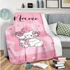 Bow Cat Customize Your Name Blanket Warm Comfortable And Soft Blankets Are Suitable For Home Lunch Break Blanket Office Sofa Sofa Gift To Relatives