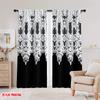 2 szt., druk płaski 2D Zasłony Rolety Koronka Elegancja Poliester Tkany (bez pręta) Art Deco Świąteczne Użycie do Sypialni &