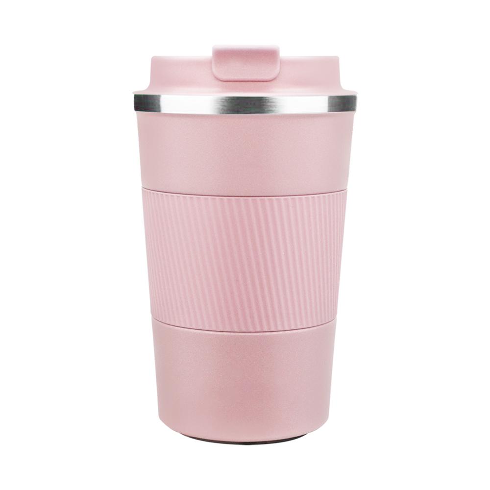 

Многоразовые кофейные чашки Travel 510 мл кружка для кофе с герметичной крышкой - термокружка с изоляцией - кружка для путешествий из нержавеющей стали 510ml розовый