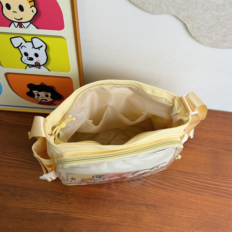 The transparent millet bag of the lounge student class messenger bag is versatile casual shoulder crossbody bag